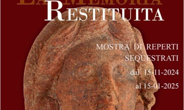 Museo Archeologico dell’Antica Capua (CE): inaugura il 15 novembre p.v. l’esposizione “La Memoria Restituita. Mostra di reperti sequestrati”