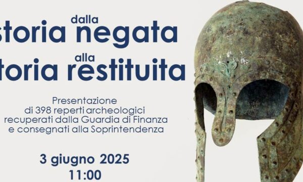 “Dalla storia negata alla storia restituita”: 398 reperti archeologici recuperati dalla Guardia di Finanza saranno presentati presso la sede della Soprintendenza per le province di Caserta e Benevento